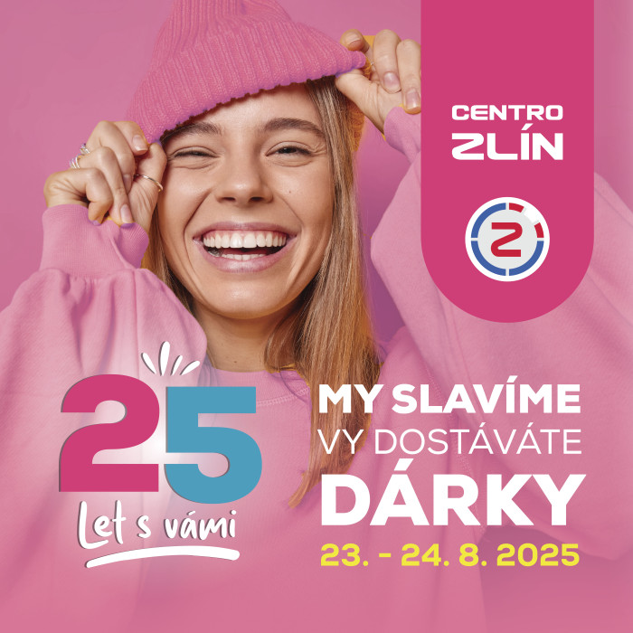 OC Centro Zlín slaví 25 let – čeká na vás Kolo štěstí a skvělá zábava pro celou rodinu!